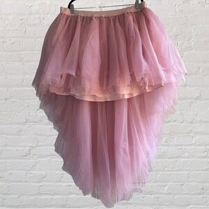 4X SHEIN Pink High-Low Tulle Skirt NWOT